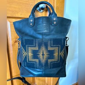Pendleton leather tote